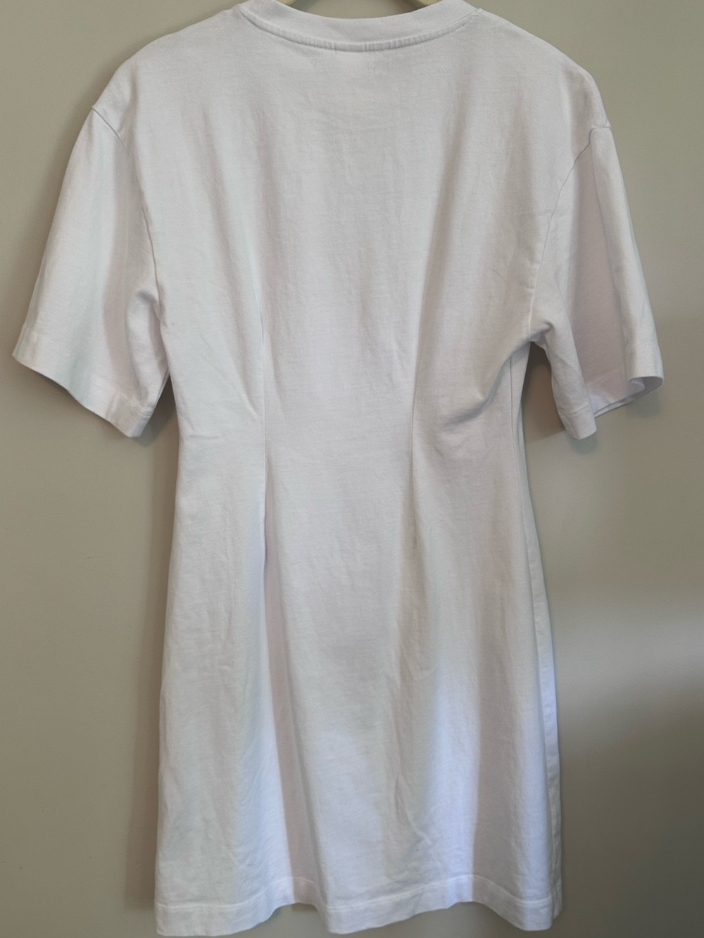 H&M Women’s Classic Solid White T-Shirt Dress Size XS Bride Minimal Casual Chic - Picture 2 of 8